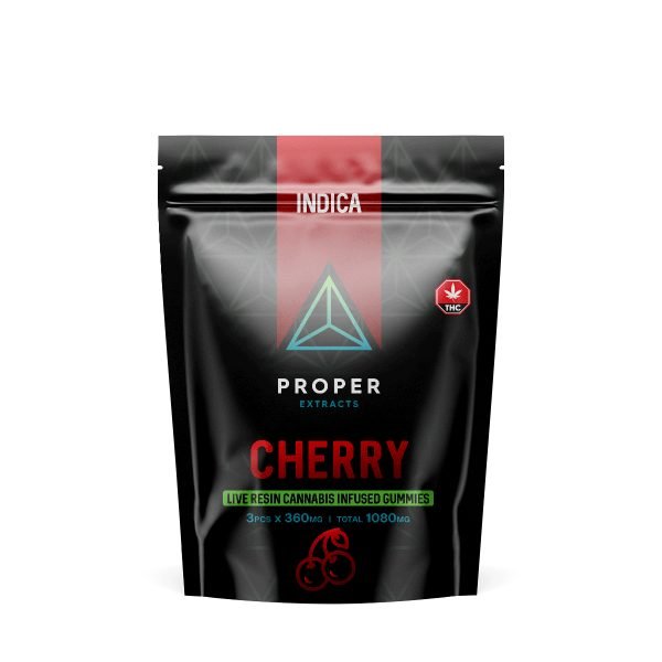 Cherry Live Resin Gummies (1080mg THC) – Proper Extracts