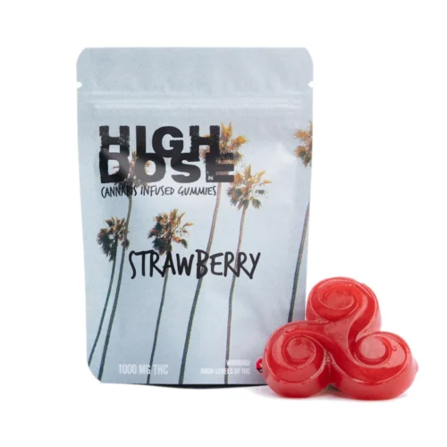High Dose – Strawberry THC Gummy 1000mg