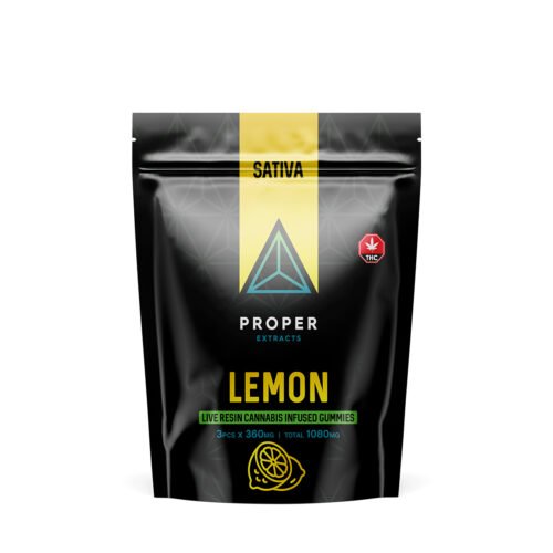 Lemon Live Resin Gummies (1080mg THC) – Proper Extracts