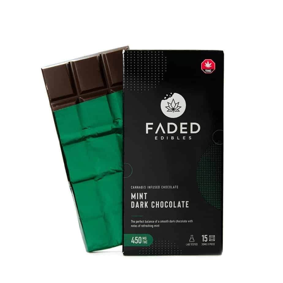 Mint Dark Chocolate (450mg THC) – Faded Cannabis Co.